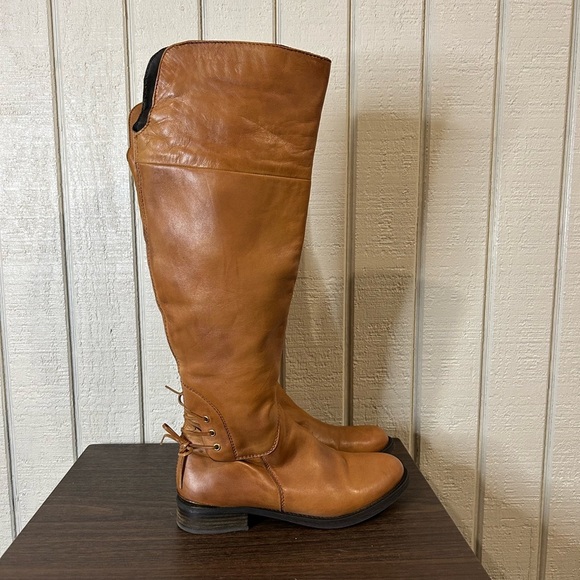 Steve Madden Nerves Leather Boots, size 8.5. - Picture 1 of 9